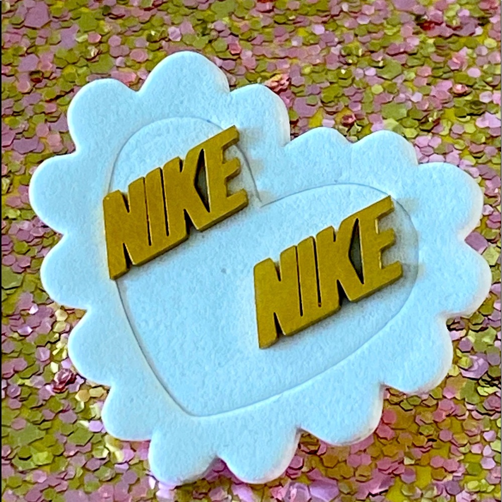 New Gold Tone Nike Fashion Earrings